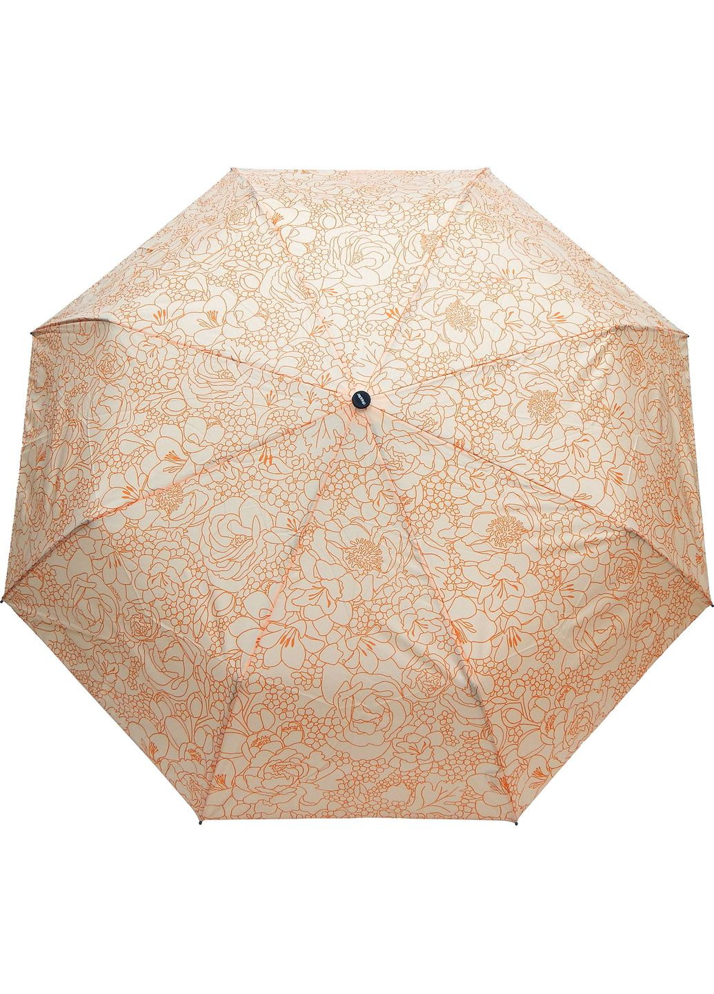 Бежевый стильный женский зонтик складной Doppler средний система антиветер (303727689)