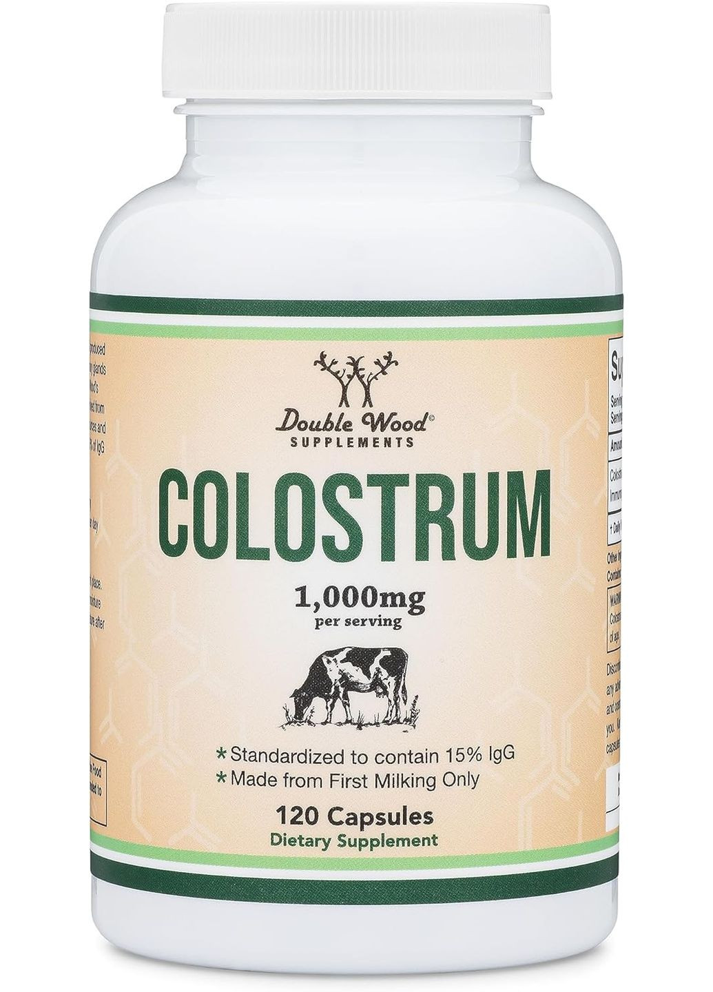 Молозиво Colostrum 500 mg 120 caps Double Wood Supplements (291161868)