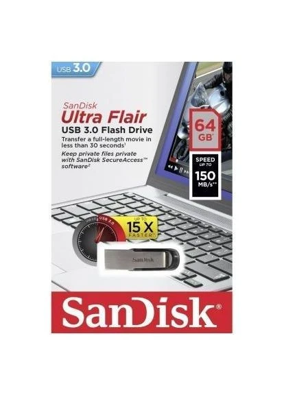 USB флеш накопичувач 64GB Flair USB 3.0 (SDCZ73-064G-G46) SanDisk (398844295)