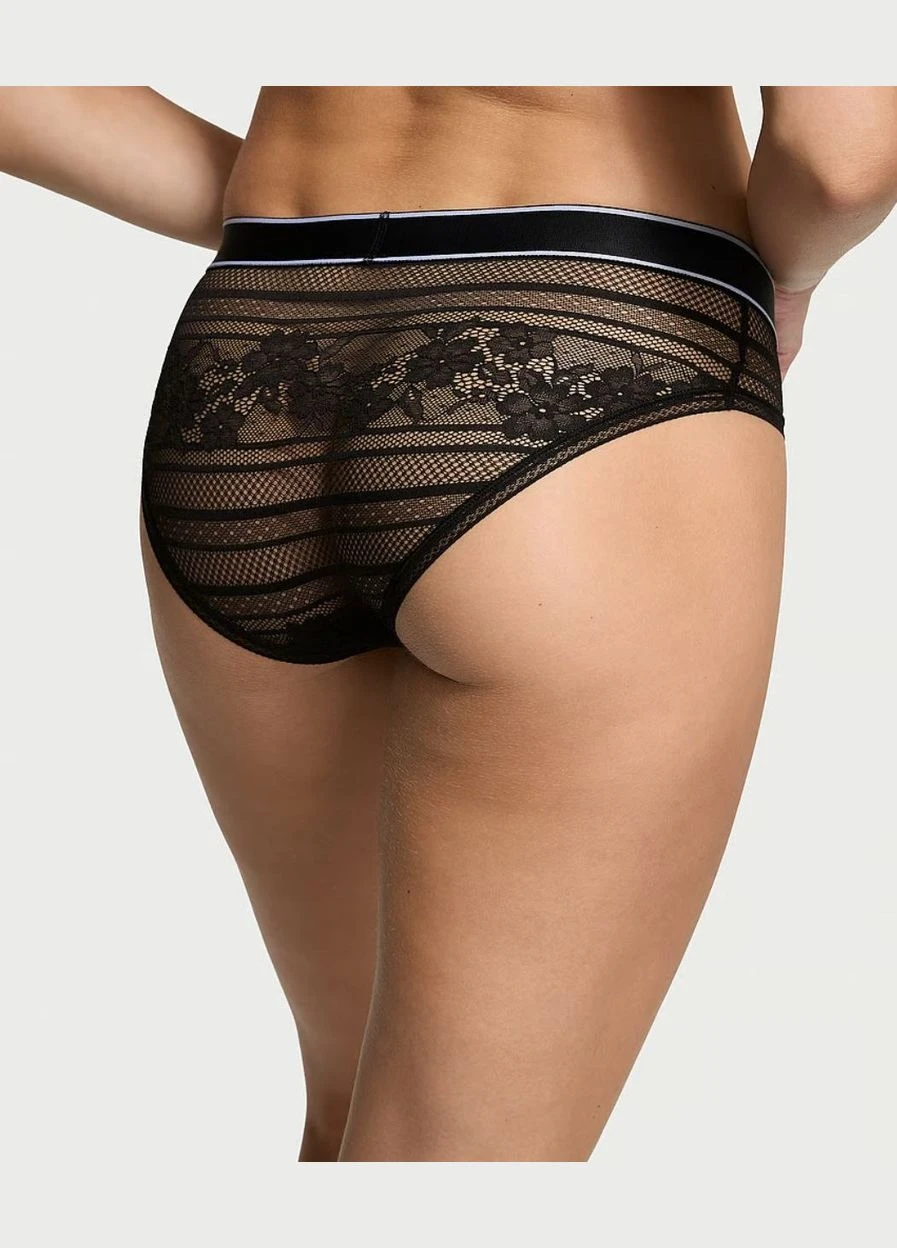 Кружевные трусики хипхагер Logo Lace Hiphugger Panty Victoria's Secret хіпхфгер (331020690)