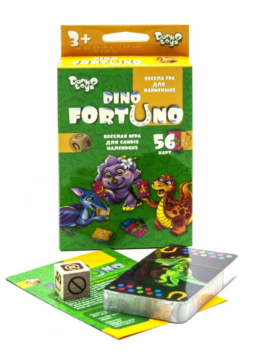 Настольная игра детская карточная "Dino Fortuno" (UF-05-01) Danko Toys (362429654)