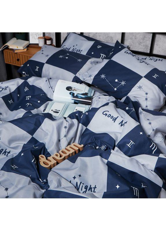 Комплект постільної білизни Микросатин Premium «» Сімейний 160х220х2 наволочки 2х70х70 (MS-820008117) Moon&Star Zodiac Dream (356113133)