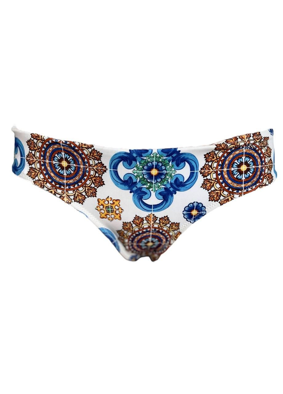 Белые плавки бело-синий с цветочным принтом Liu-Jo