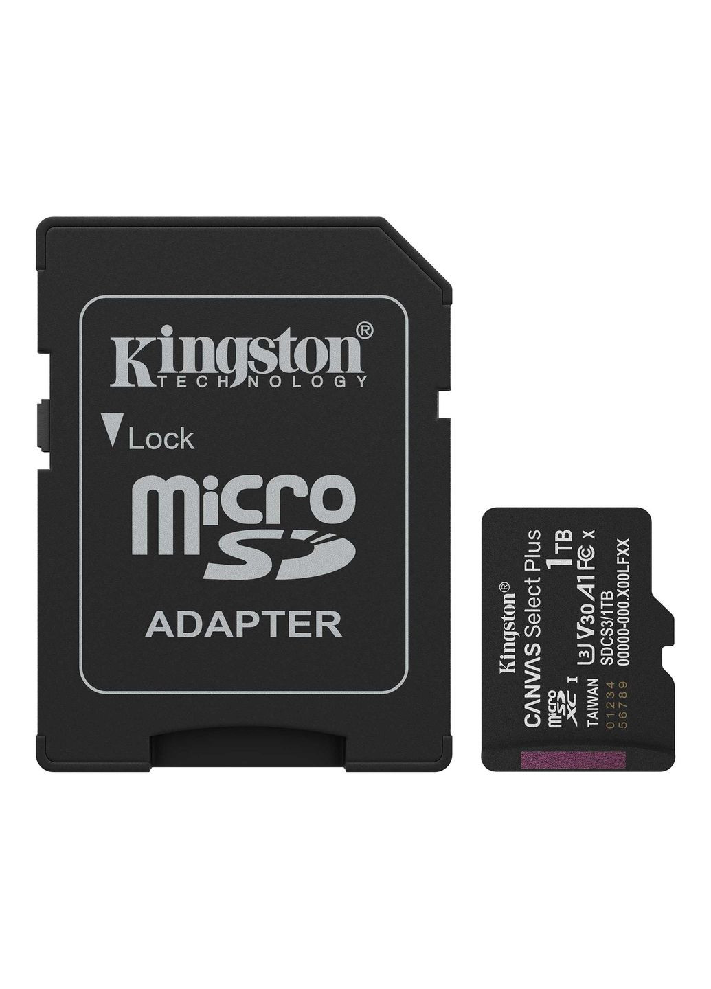 Карта памяти MicroSDXC 1TB UHS-I Class 10 Canvas Select Plus R150MB/s + адаптер SD (SDCS3/1TB) Kingston (361852140)