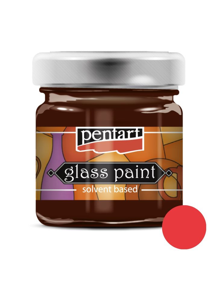 Фарба вітражна на основі розч. холодної фіксації червона 30мл Pentart (362586553)