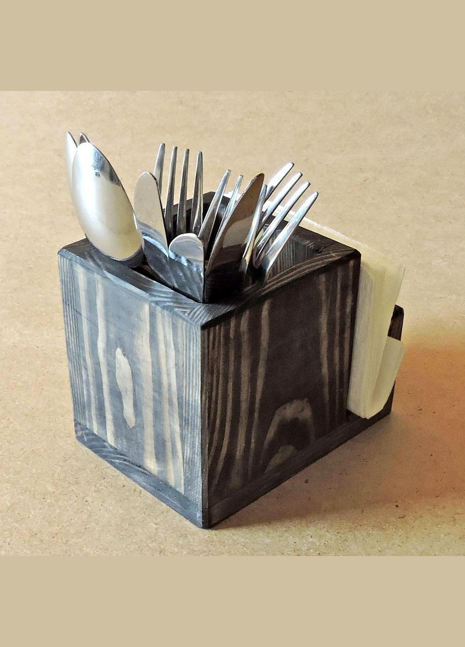 Підставка для столових приборів з дерева Пранзо мокко (ПСП-000110) No Brand (327425466)