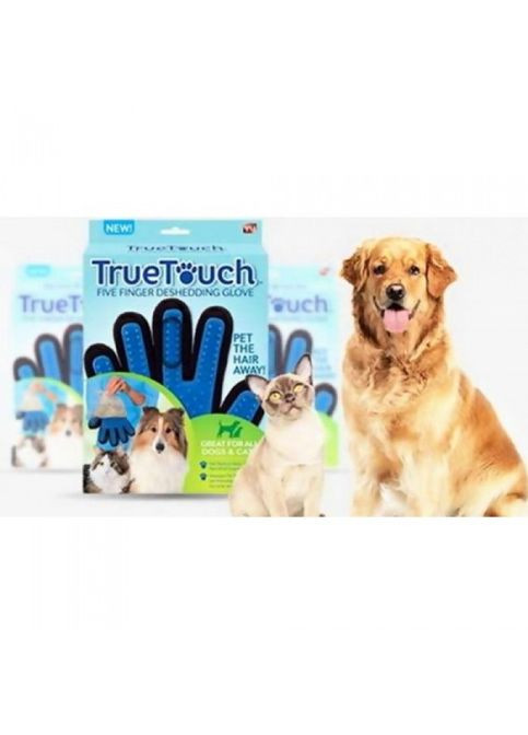 Рукавичка для тварин вичісування True Touch Pet Brush Gloves MDR No Brand (371794367)