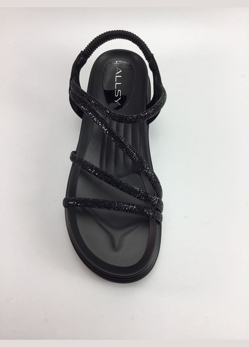 Черные женские босоножки ALLSY без застежки