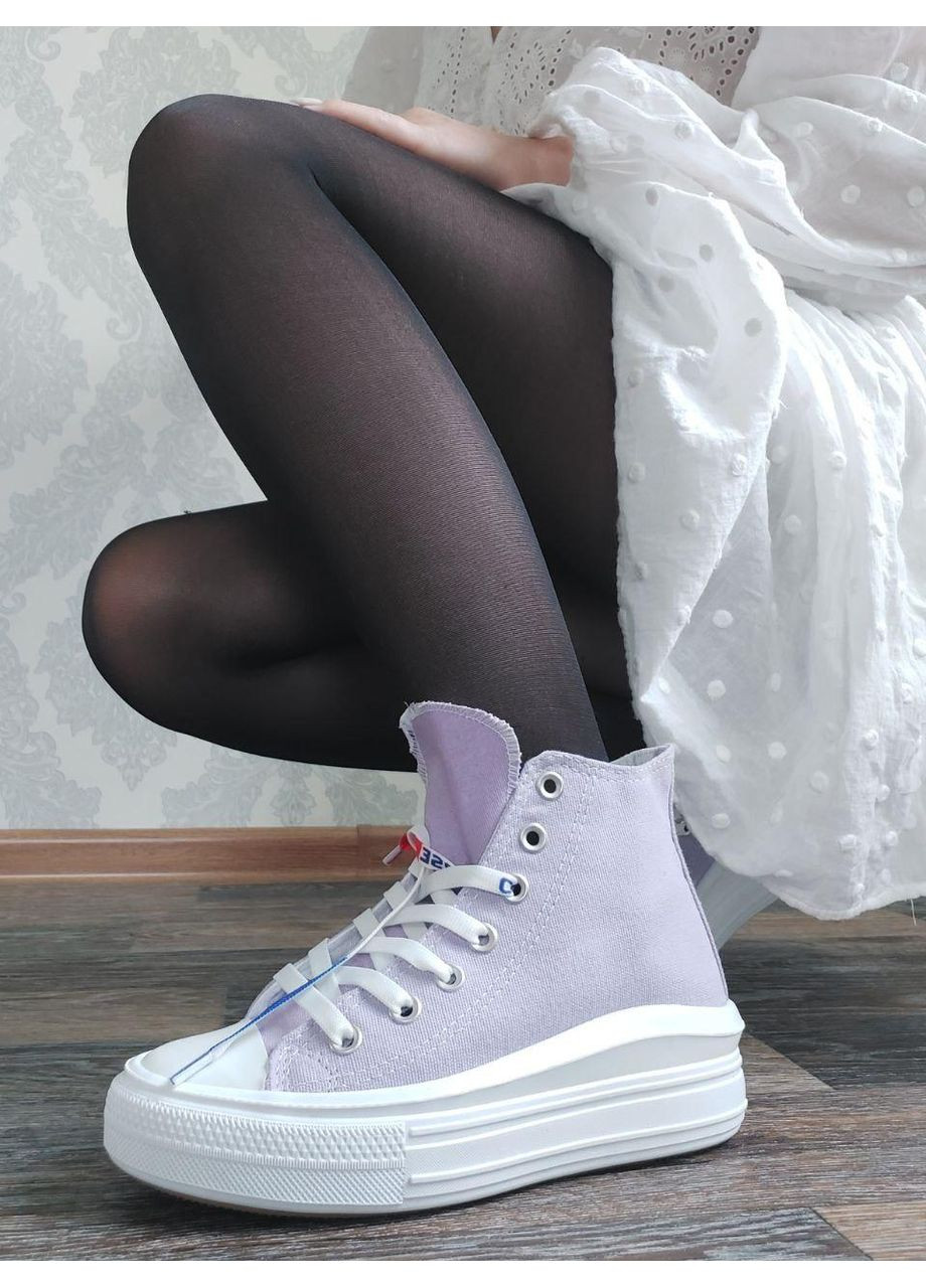 КЕДЫ ЖЕНСКИЕ CONVERSE CHUCK TAYLOR ALL STAR MOVE КОНВЕРС No Brand белые демисезоны (367177404)