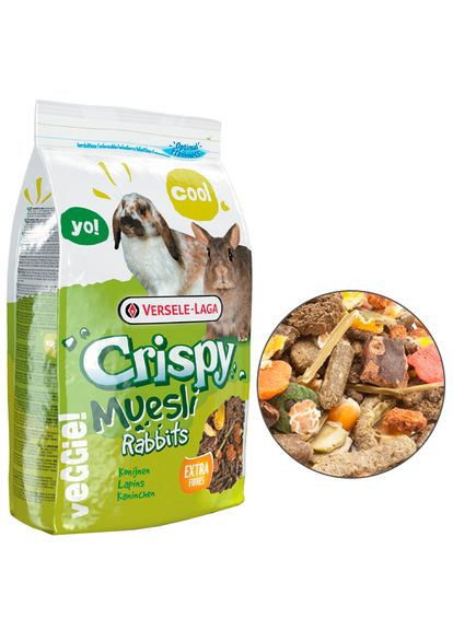 Корм для кроликів Crispy Muesli Cuni зернова суміш 1 кг 617014 Versele-Laga (266274514)