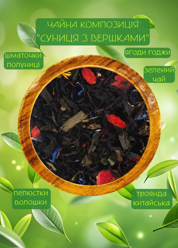 Зеленый чай Земляника со сливками, Чайные Шедевры, 100г (22-0008) Кукумбер (322617500)