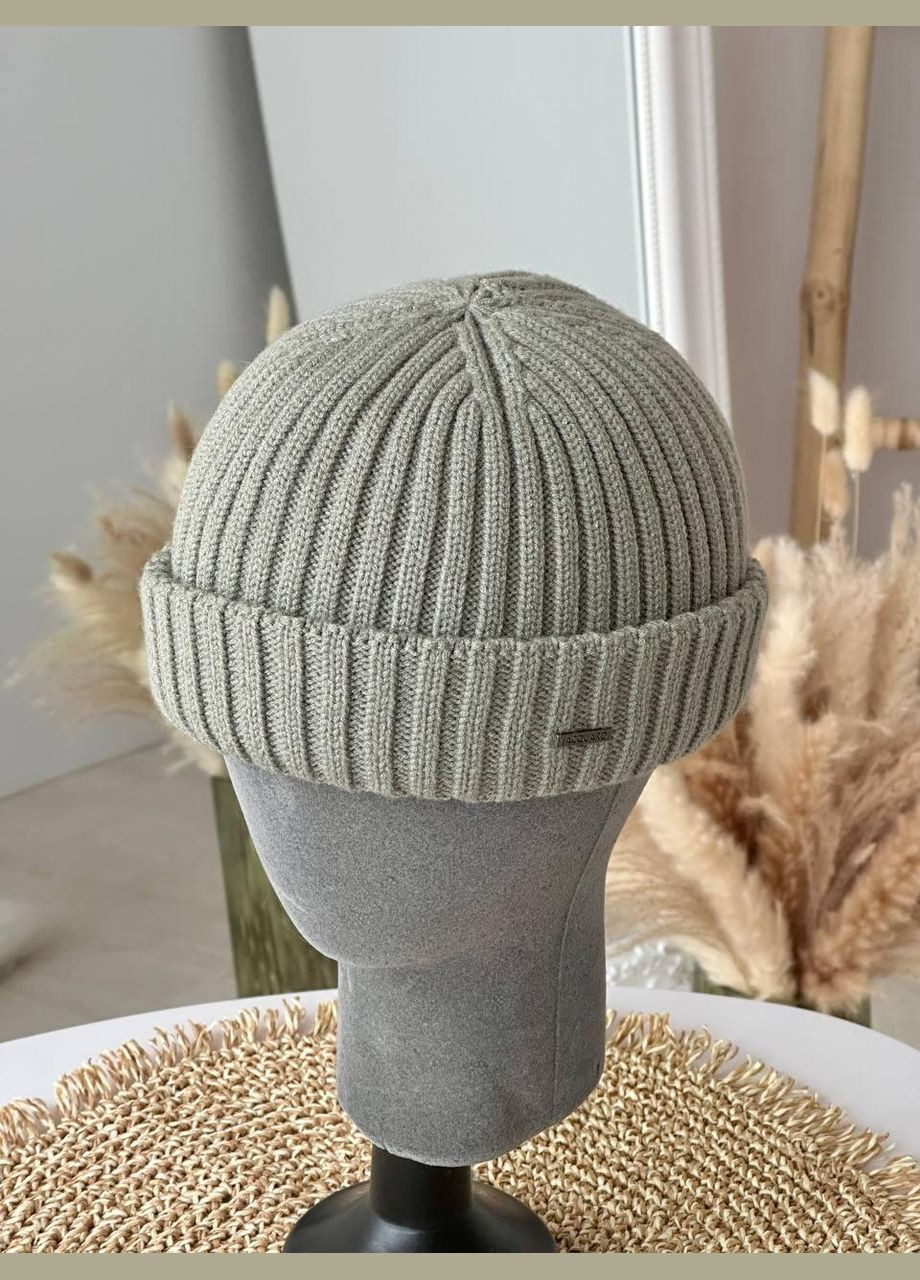 Шапка мужская Бини, Докер. Шапка женская Бини одинарная с 2 отворотом No Brand (362917594)