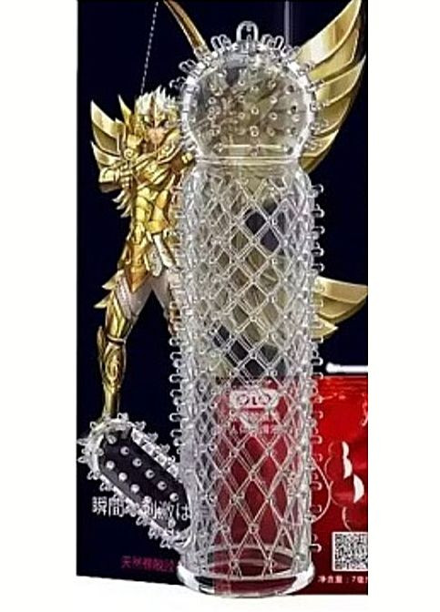 Насадка на член точкова з мастилом із кристалічного силікону, прозора OLO (331169565)