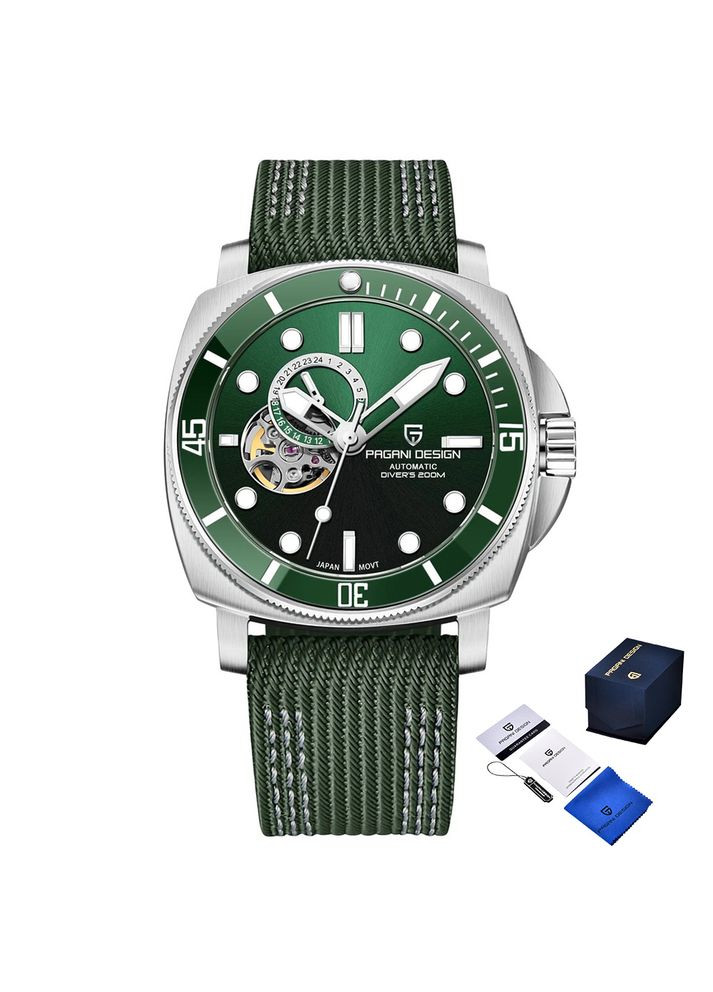 Часы механические с автоподзаводом серебристые спортивные для мужчин водонепроницаемые 200м ProDobro (367266340)