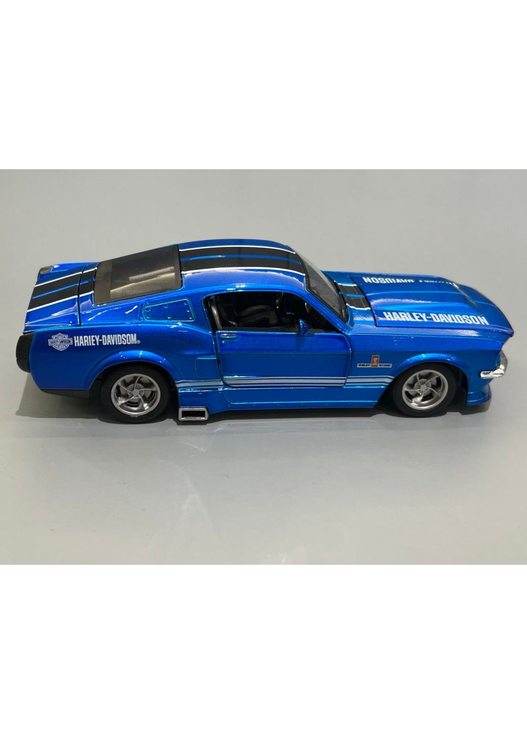 Машина Ford Mustang shelby 1967 инерционная металлическая открываются двери 16 см Синяя (AP-1796) No Brand (366969780)
