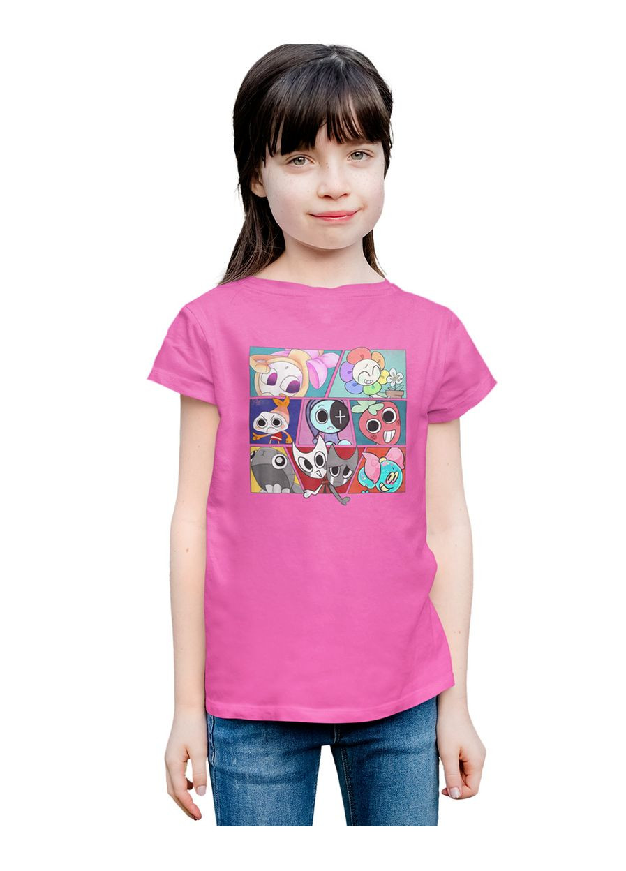 Розовая детская футболка для девочек dandy's world No Brand