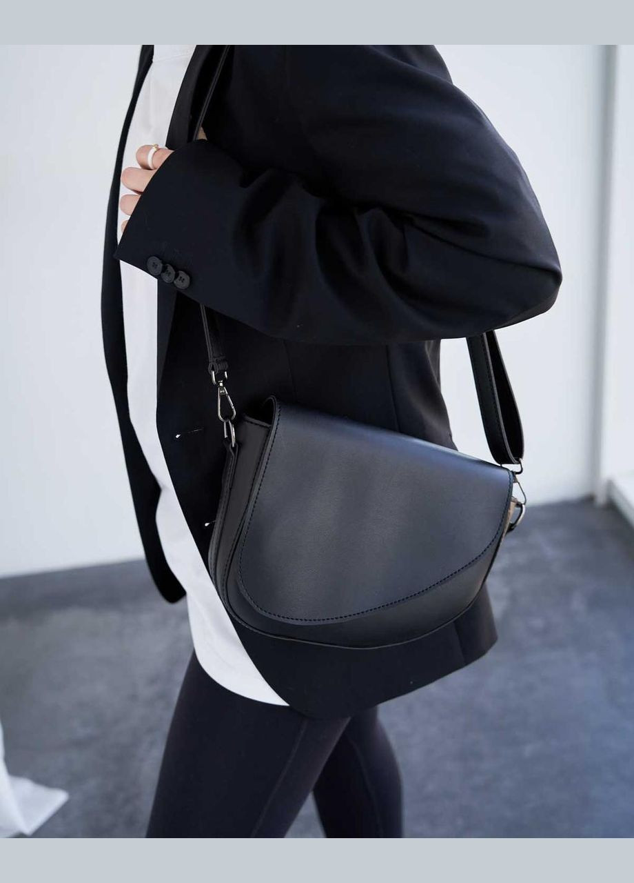 Жіноча сумка чорна з великим відділенням та тильною кишенею «Люсі» WeLassie (298568100)