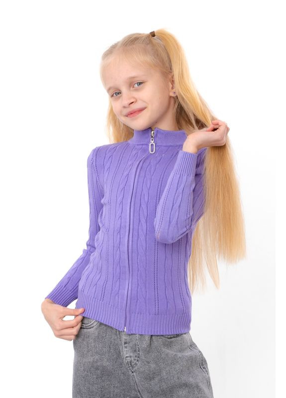 Кофта для дівчинки приталеного крою на блискавці (p-18490) Носи своє (367088946)