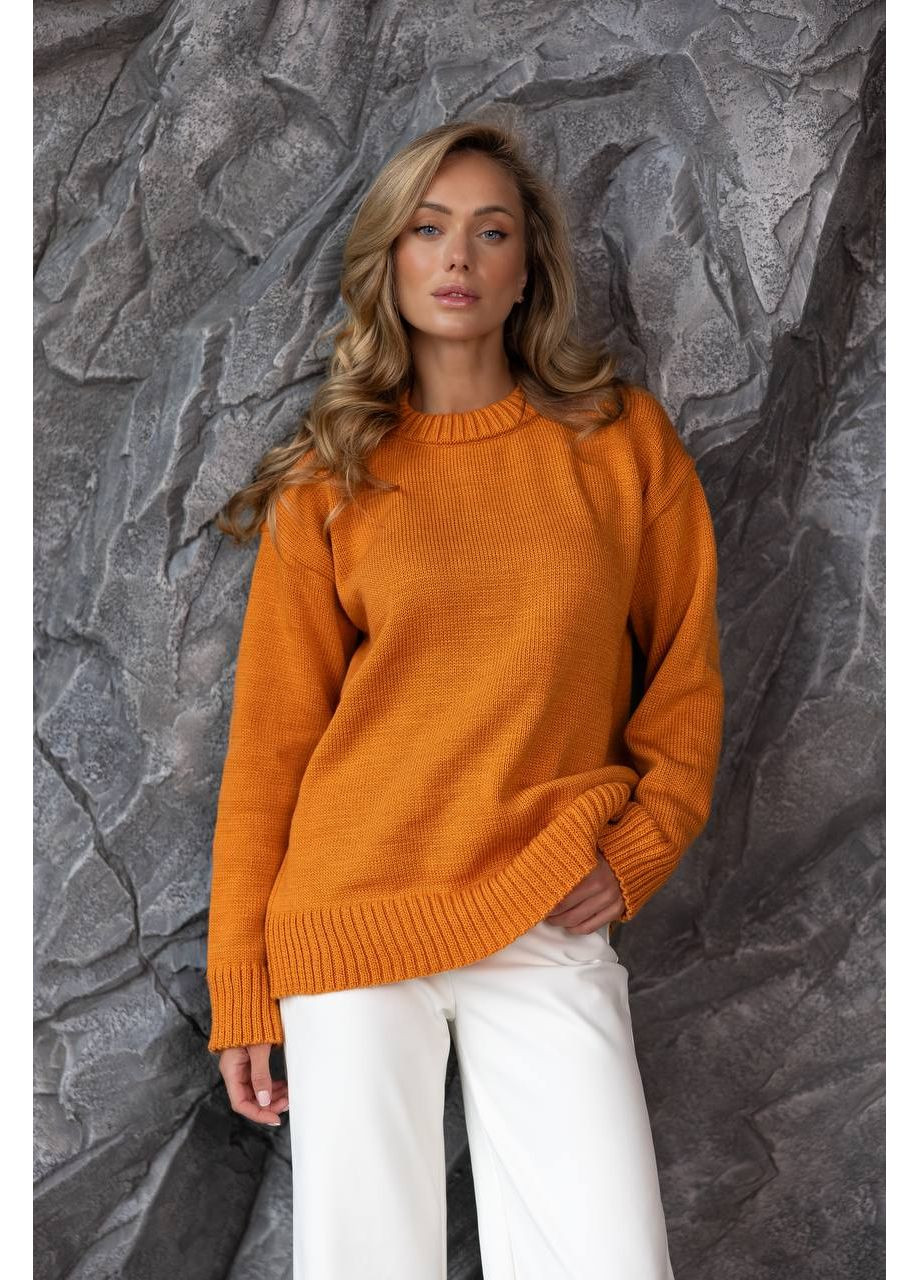 Оранжевый демисезонный свитер женский Україна