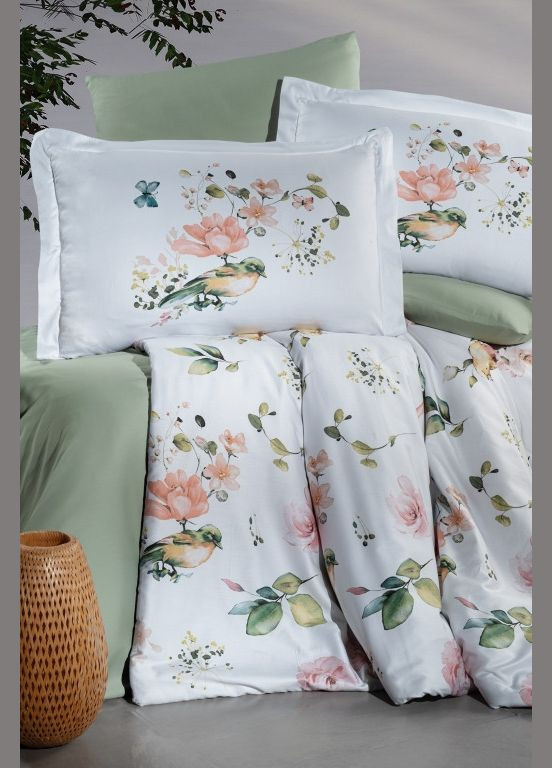 Постільна білизна Cotton Satin полуторний 160x220 Alice Green First Choice (365814787)