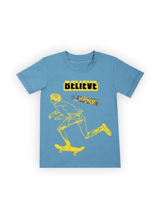 Синя літня дитяча футболка для хлопчика ft-24-16 Габби