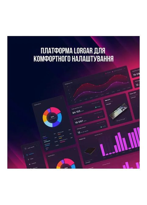 Клавиатура (LRGGK514B-UA) LORGAR Azar 514 RGB USB UA Black (307357336)