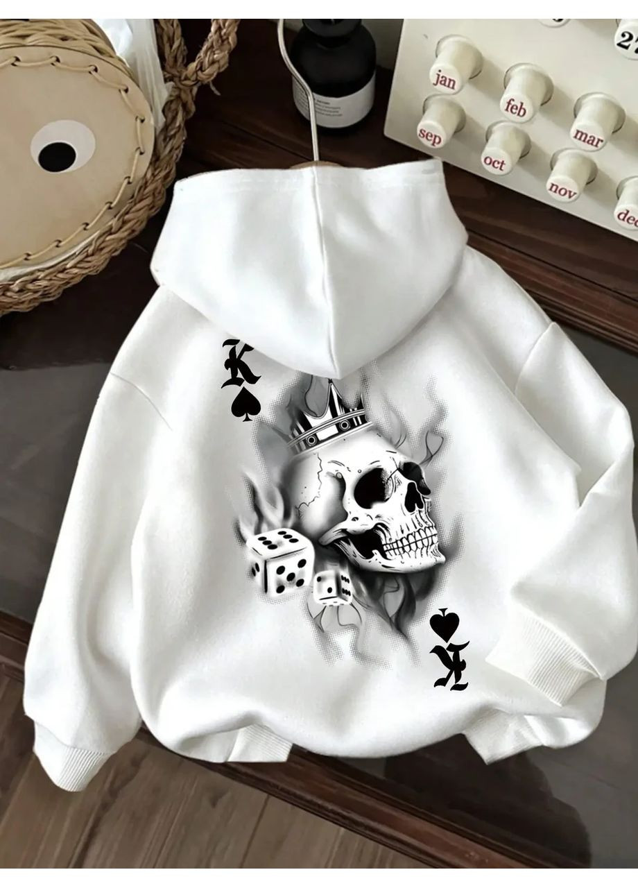 Худі жіноче, світшот білий, модна толстовка 2700321917 розмір No Brand (351372779)