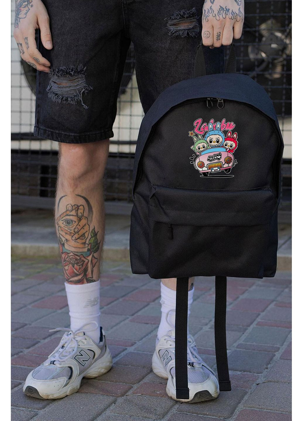 Повсякденний Рюкзак Шкільний Для Хлопчика Compact З Принтом Лабубу Black Without (360641889)