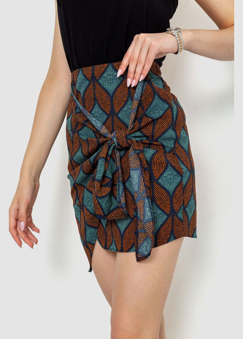 Зеленая кэжуал с рисунком юбка с принтом Ager