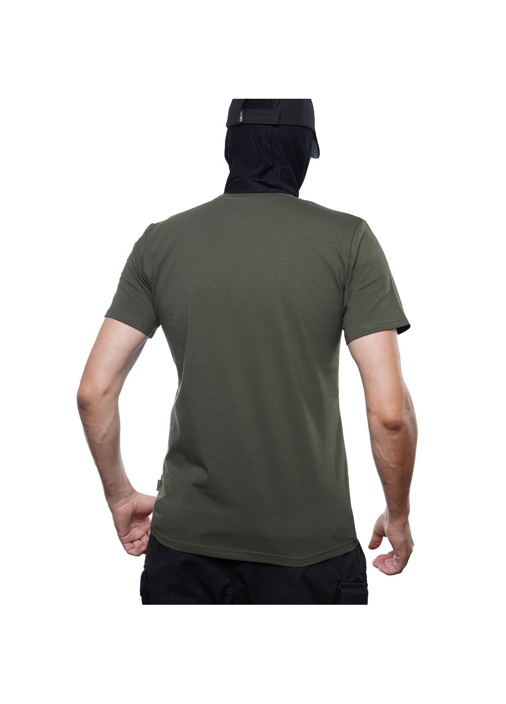 Футболка с большим принтом (трезубец) Хаки (Khaki) UATAC (357206953)