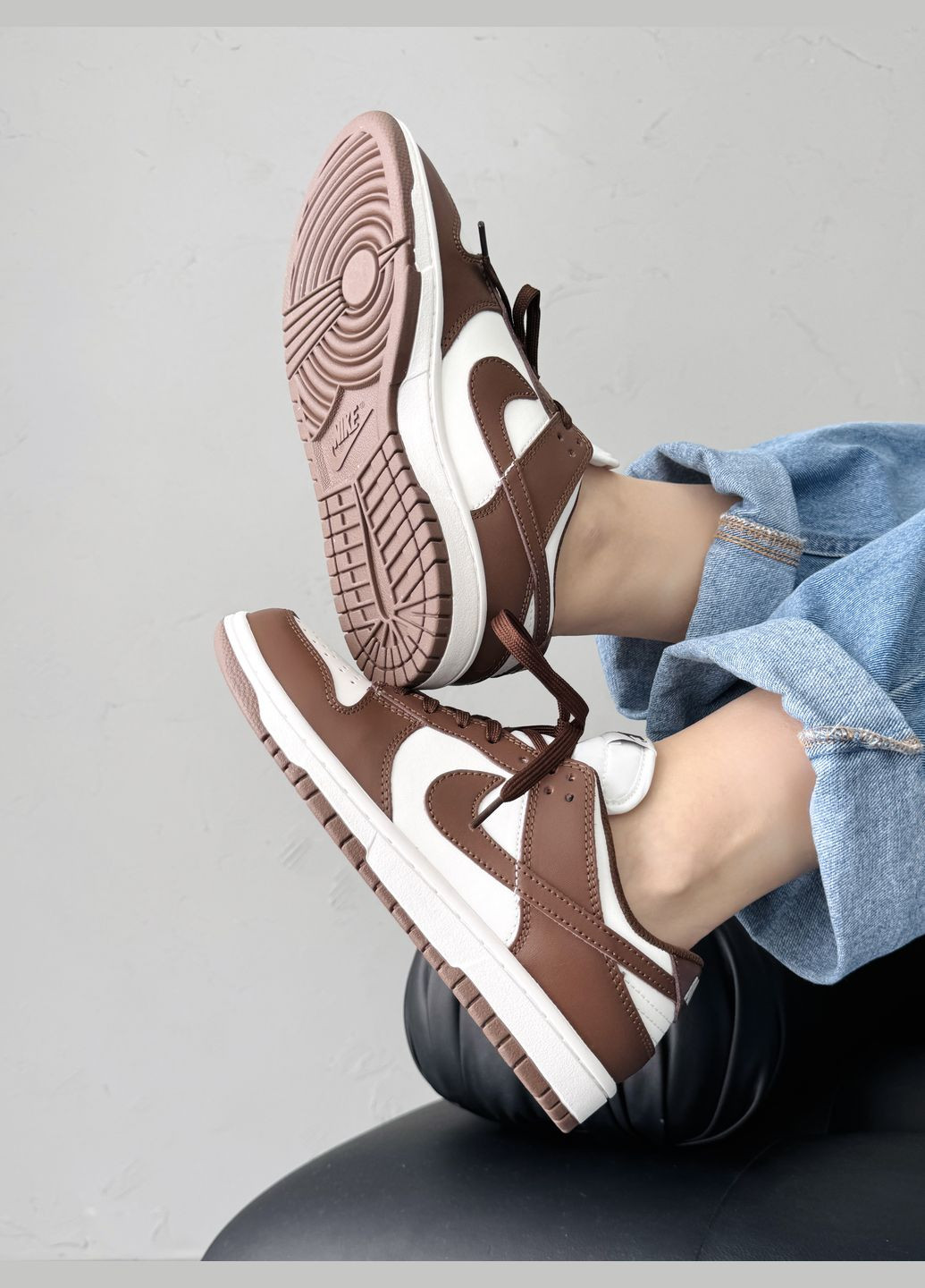 Коричневі Осінні кросівки чоловічі і жіночі nike sb dunk wmns brown sail | найк сб данк коричневі No Brand