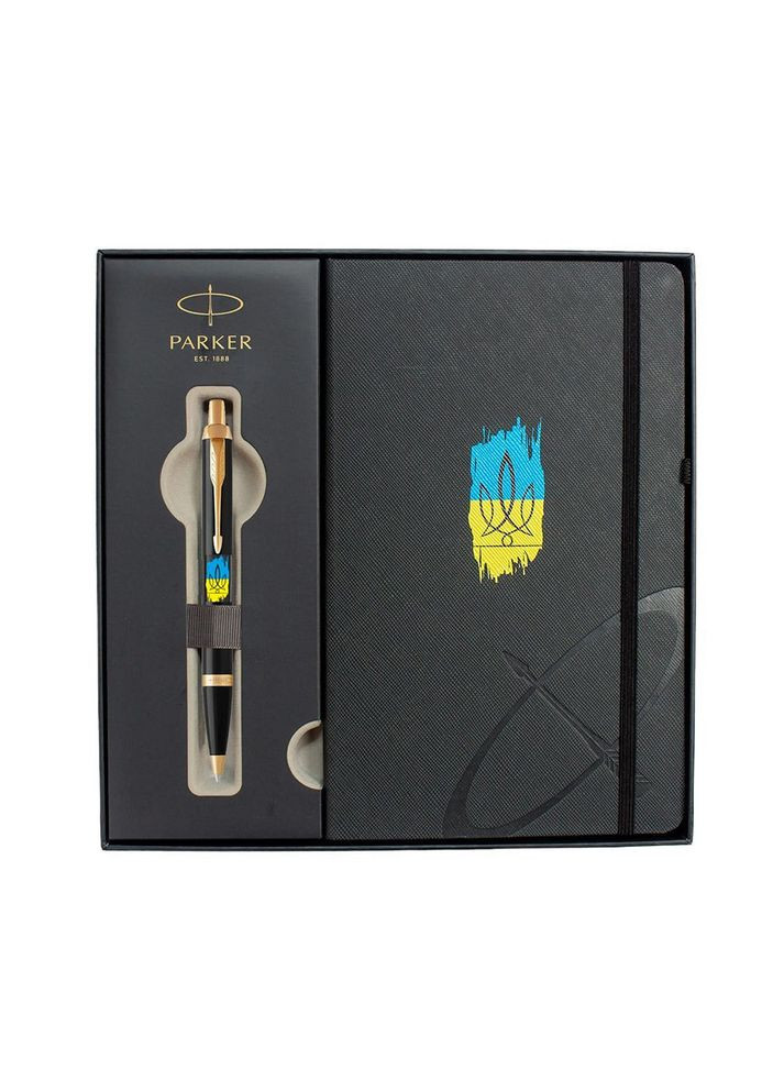 Набір IM 17 UKRAINE Black GT BP кулькова ручка + блокнот 22032b24_T1026u Parker (361448141)