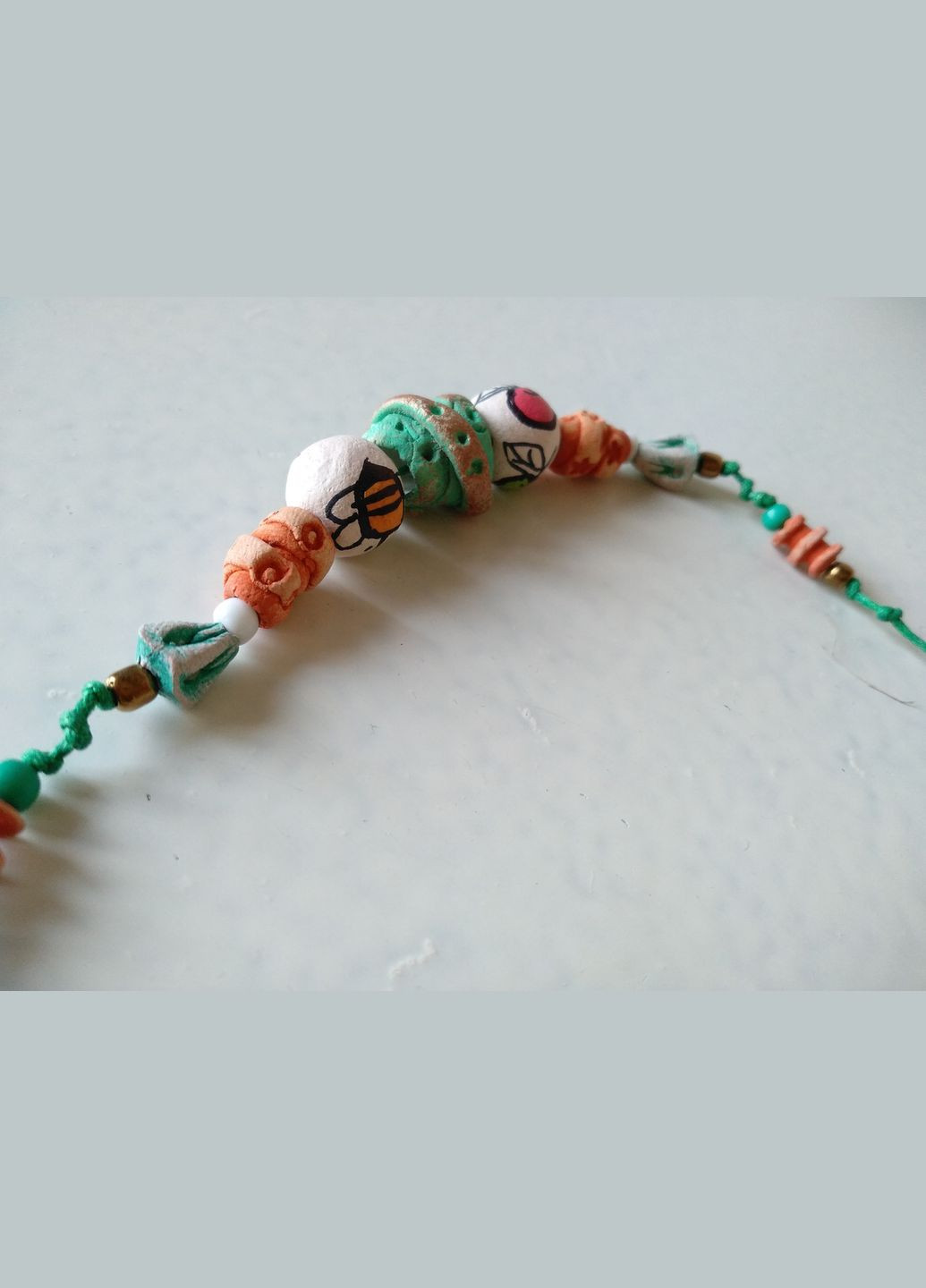 Керамічний браслет ручної роботи №14 Коти&Ангели (302450822)