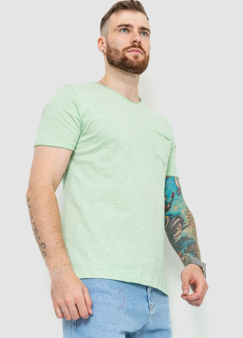 Фісташкова футболка чоловіча з кишенею, колір чорний, Ager