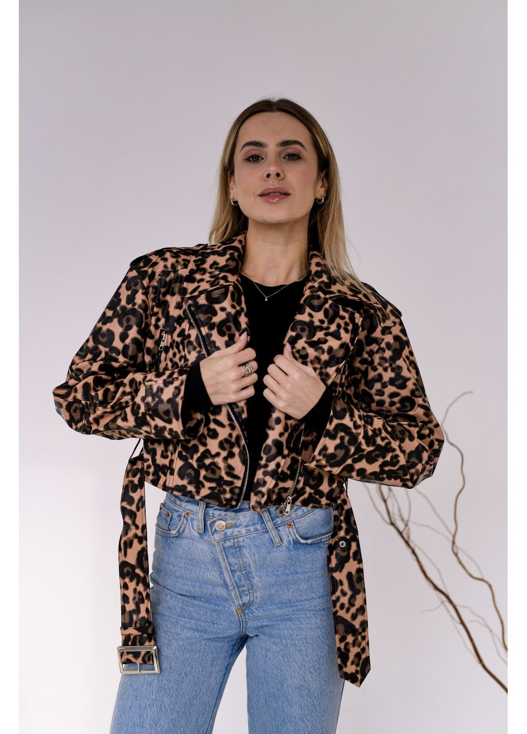 Комбинированная демисезонная женская косуха стильная модная весна осень стиль украинское производство No Brand