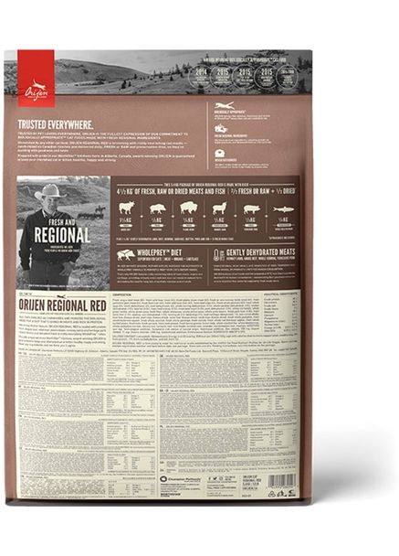 Сухий корм для котів Regional Red зі смаком м'яса та риби 5.4 кг (o28254) Orijen (364788439)