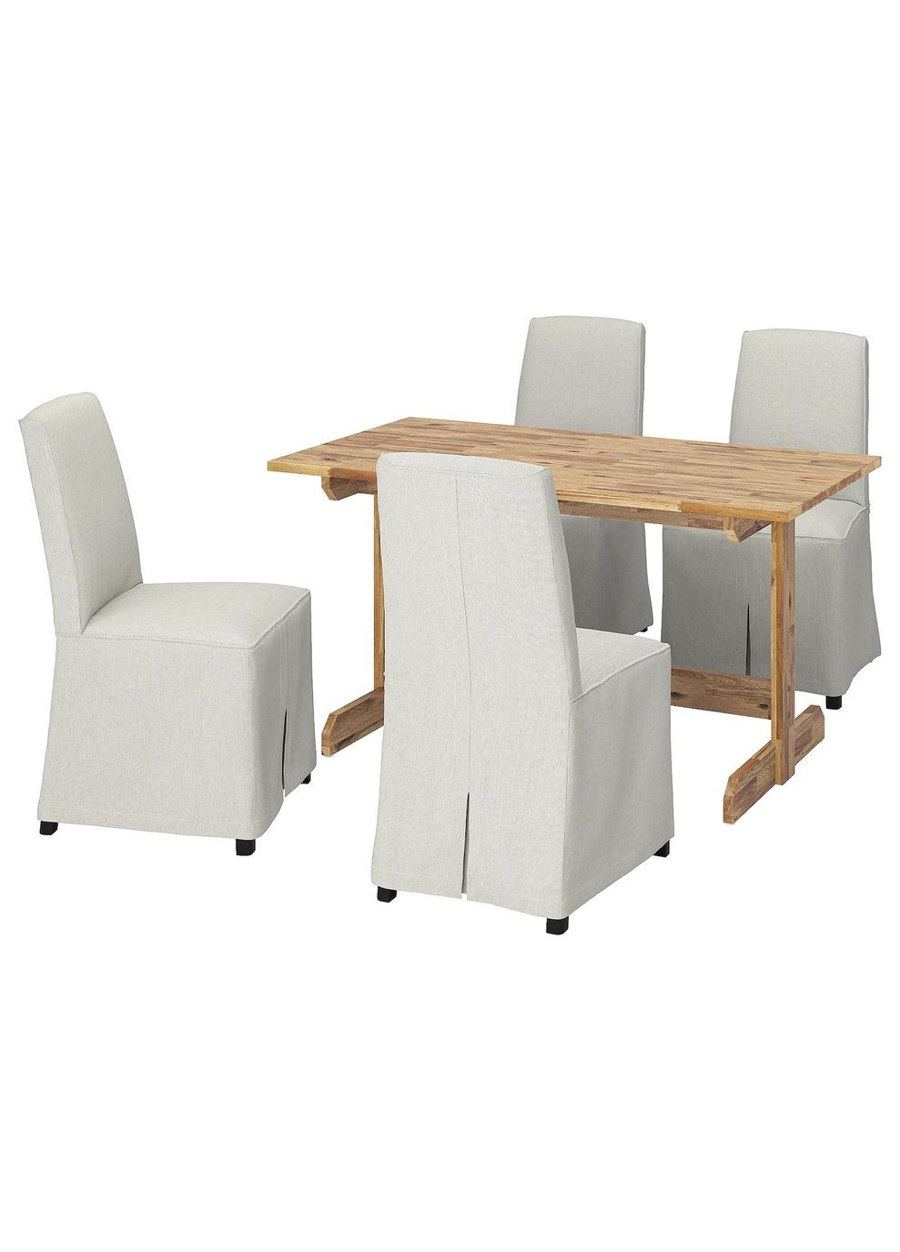 Стіл і 4 стільці ІКЕА NACKANAS / BERGMUND 140 см (s19481829) IKEA (278408152)