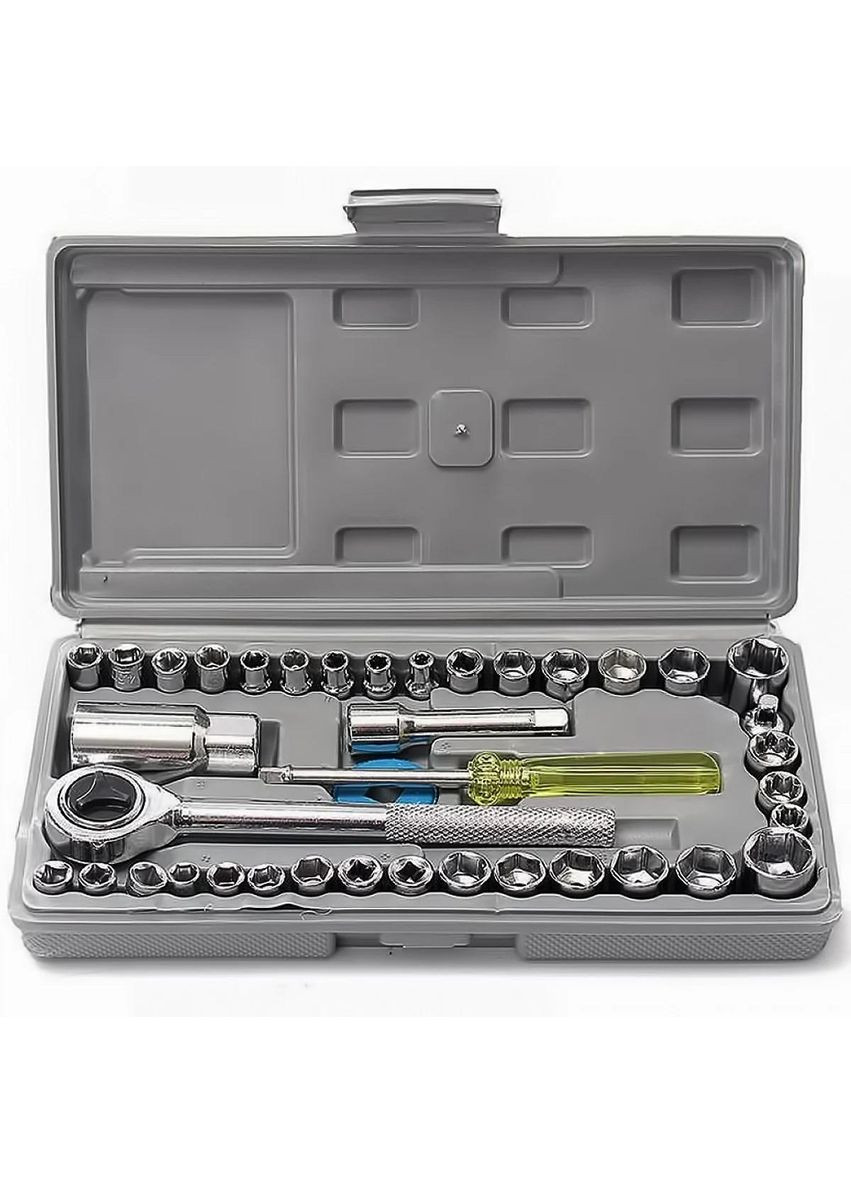 Набор инструментов и торцевых головок 40 в 1 в кейсе (R051516) Icar (349844535)