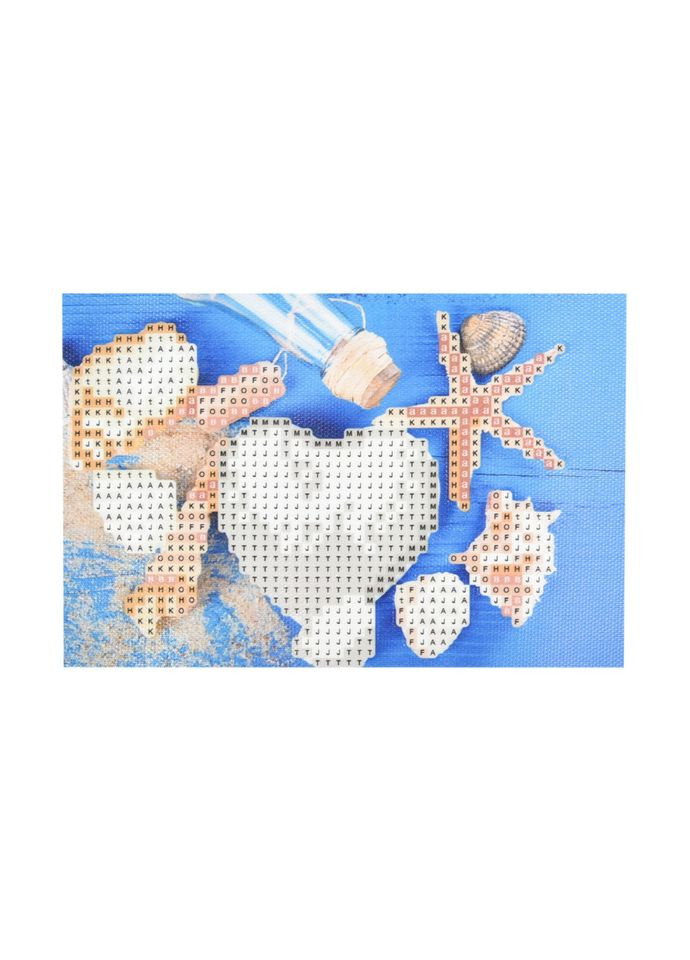 Алмазная мозаика без подрамника "Райские подводные сокровища" YAB29687, Strateg (367961547)