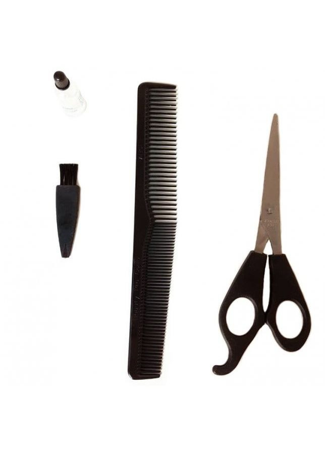 Профессиональная машинка для стрижения волос 4 насадки MP-7672 Pro + Ножницы Maxtop (365752145)