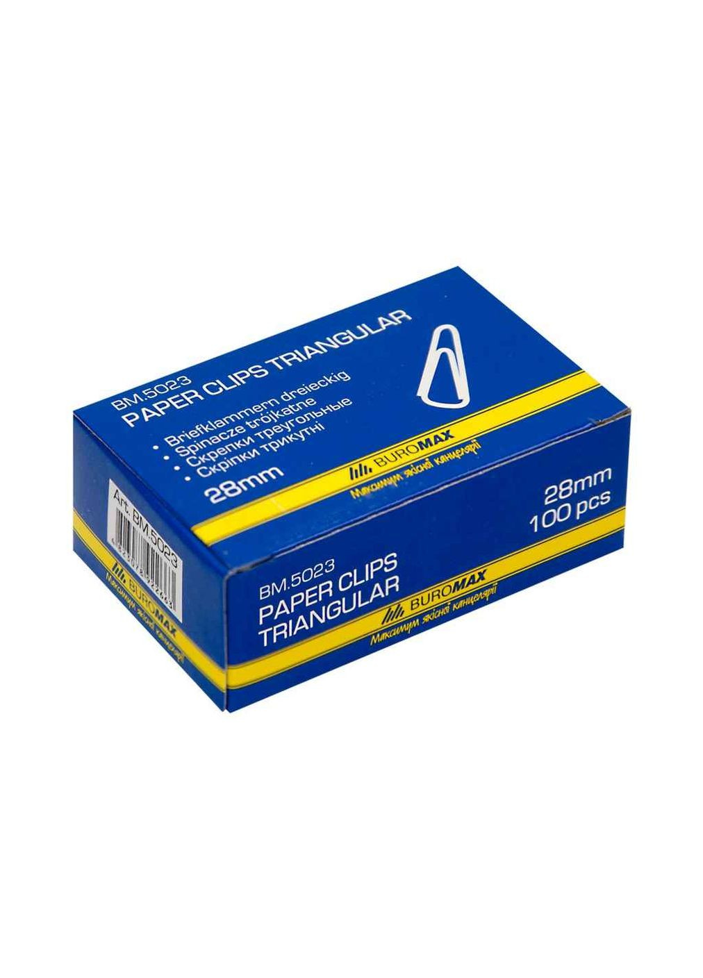 Скрiпки нікельовані 28мм, 100шт трикутні, нікельовані BM.5023 Buromax (346393900)