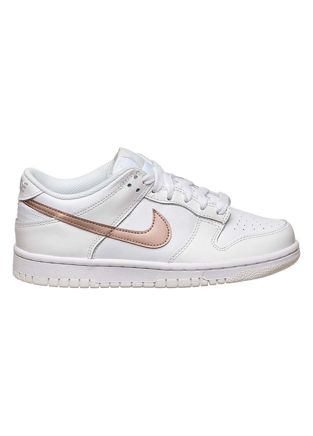 Белые всесезонные кроссовки dunk low (gs) Nike