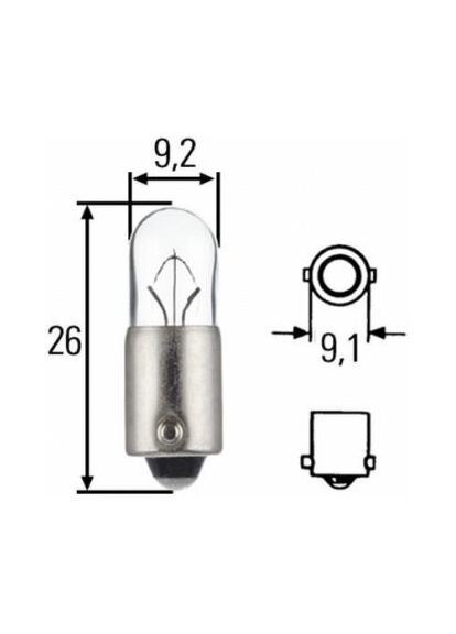 Лампа накаливания T4W 24V 4W BA9s Hella (362091772)