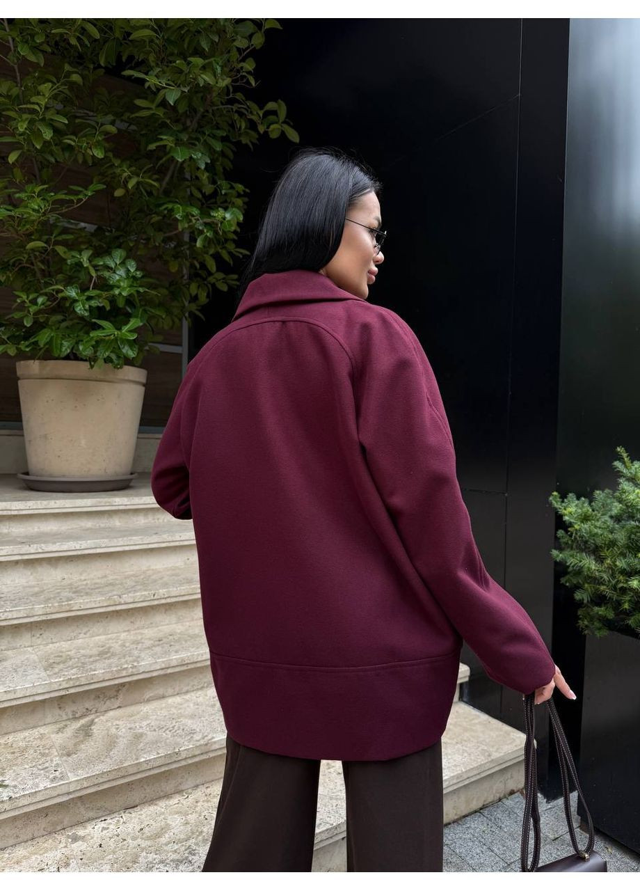 Бордове демісезонне Жіноче пальто двобортне Asi.Store.ua