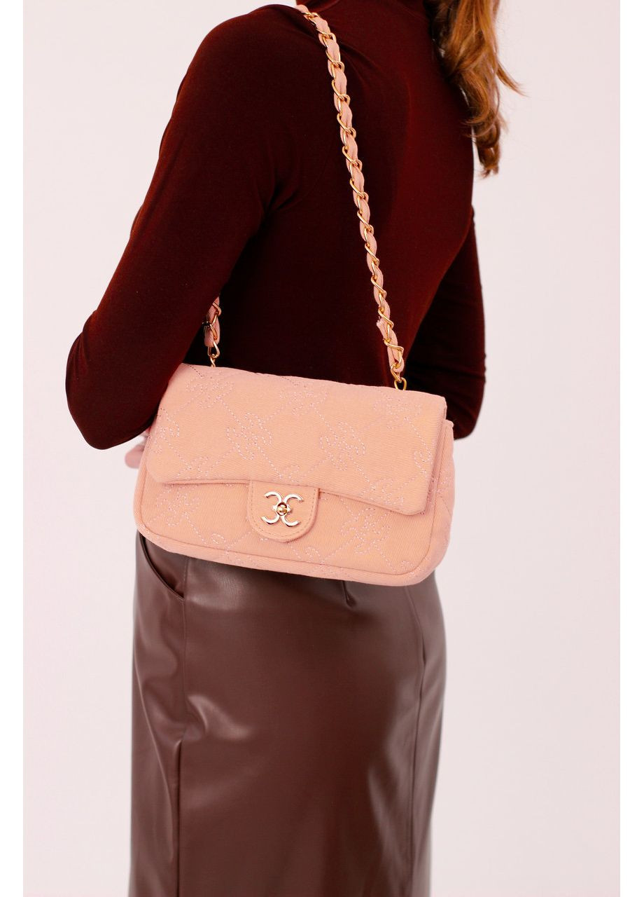 Женская классическая сумочка кросс боди розового цвета No Brand (362588093)