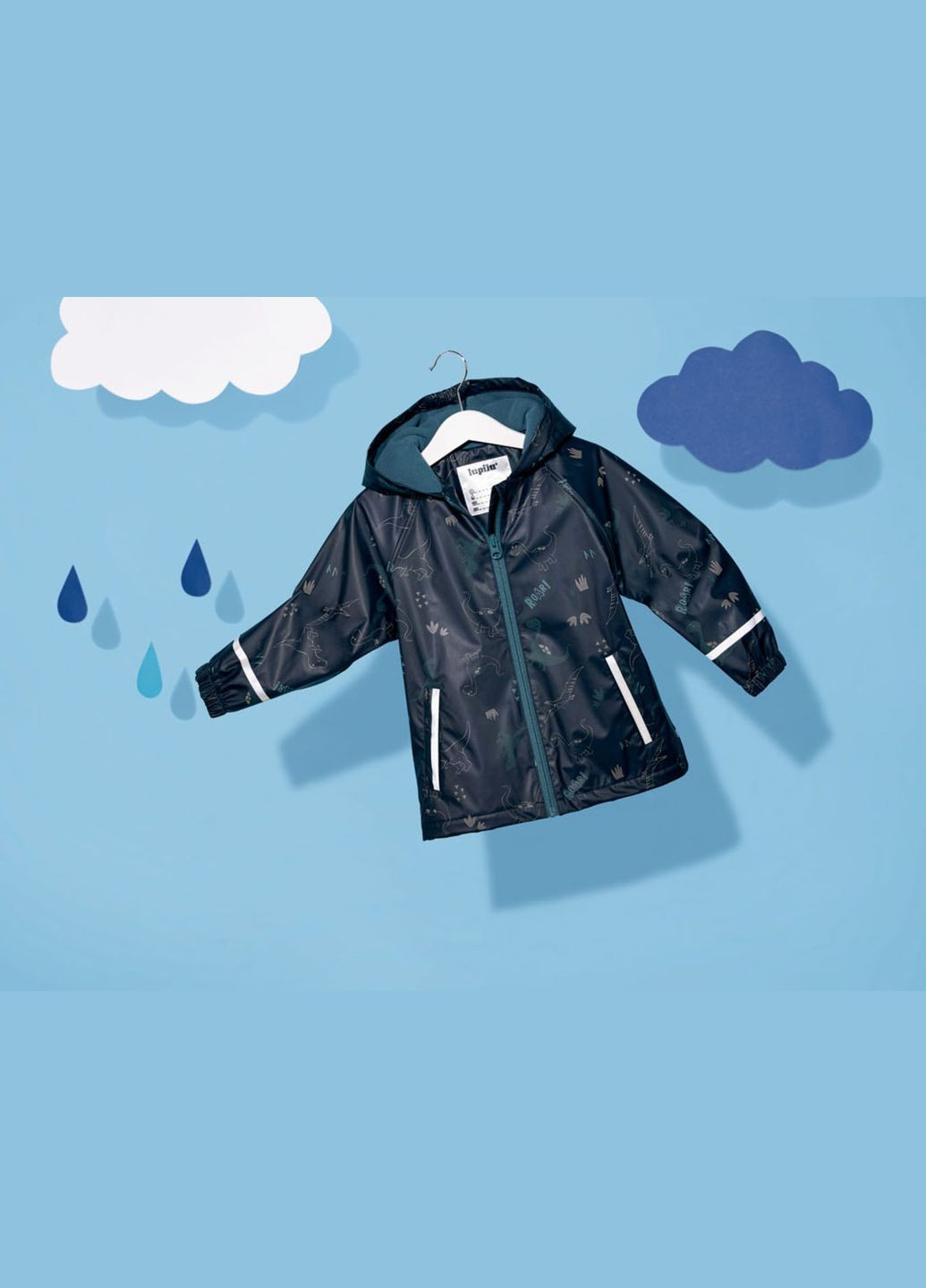 Куртка-дощовик на флісовій підкладці для хлопчика 3M Scotchlite™ 356926 темно-синій Lupilu (263354534)