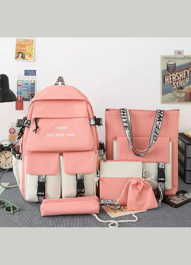 Рюкзак женский городской комплект 5 в 1 No Brand (316389769)