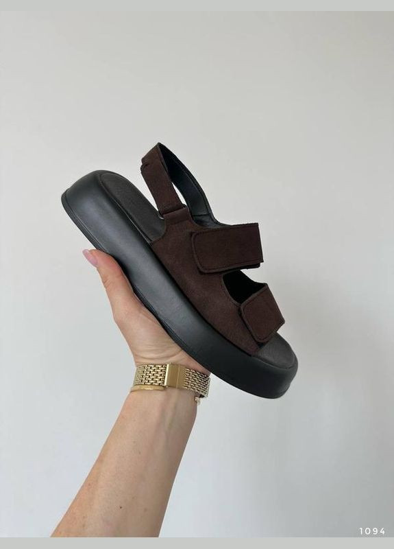 Коричневі босоніжки, коричневі замшеві босоніжки, шкіряні жіночі босоніжки Mermaid (335007475)