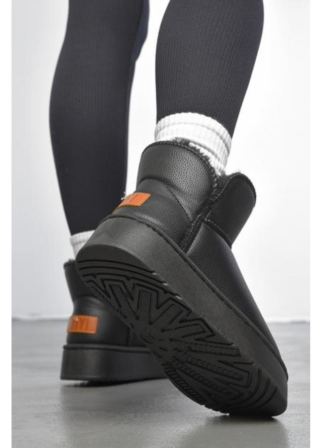 Женские угги YiYi чорні (367016987)