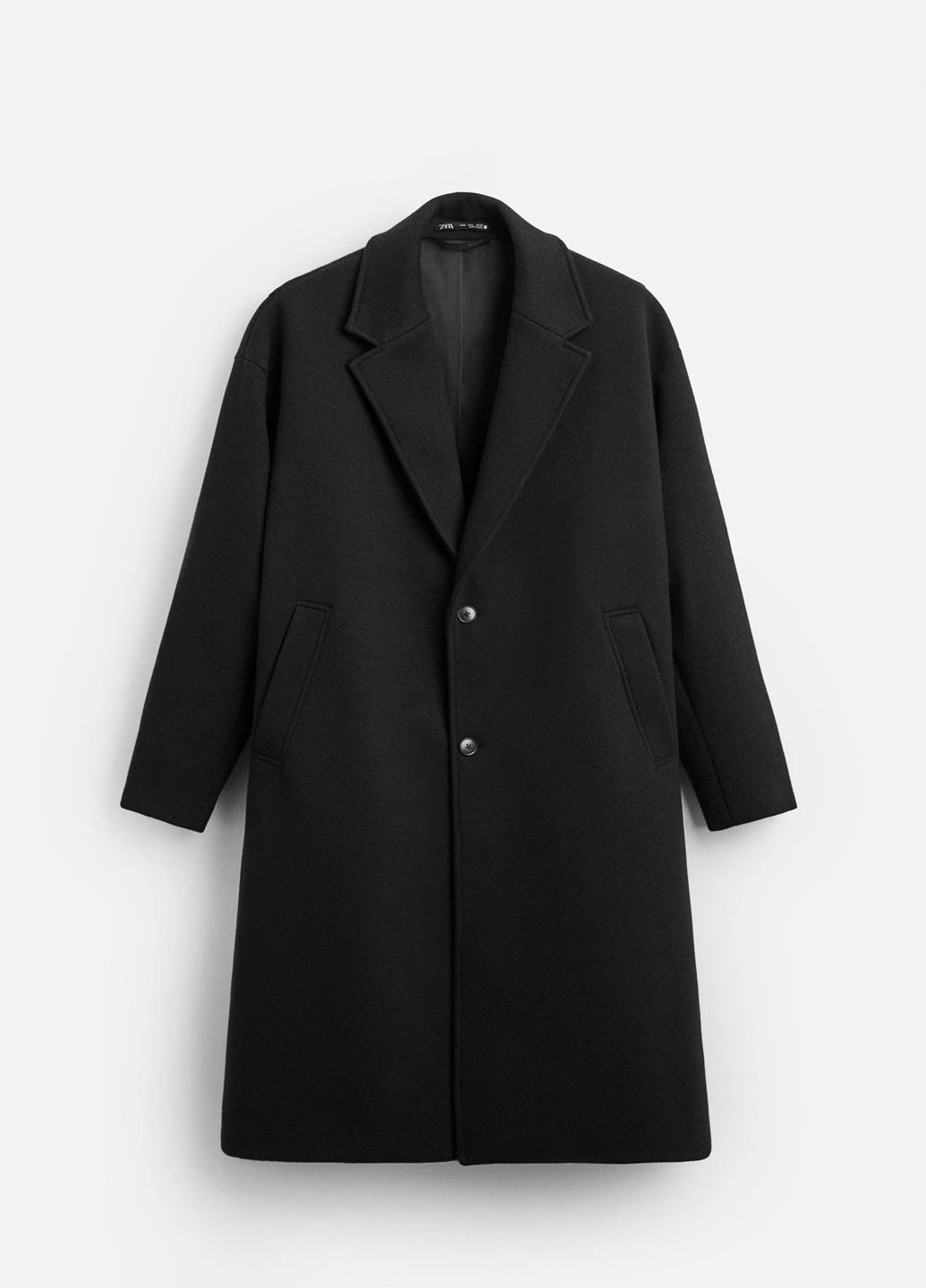 Чорне демісезонне Пальто Zara